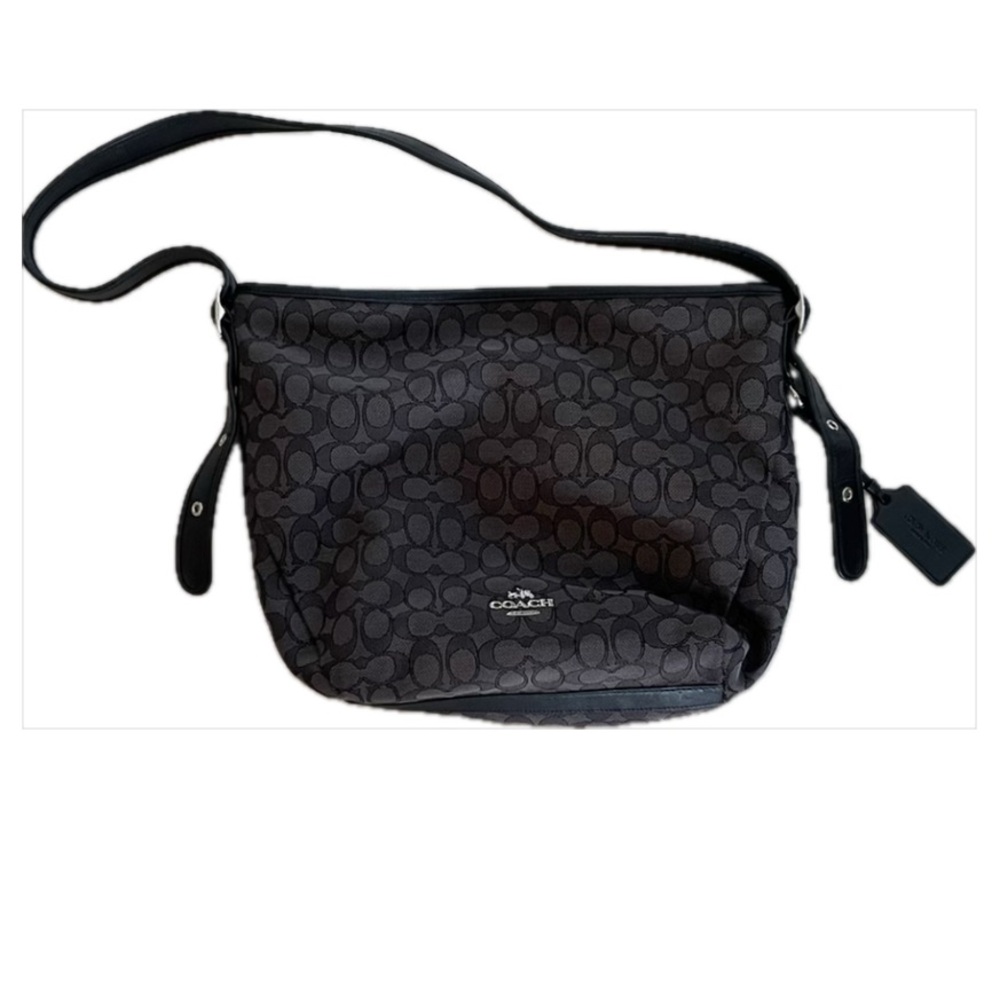 Coach Dark Brown Signature Shoulder Bag